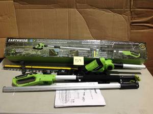 lot 59 image: Earthwise 20 in. 20-Volt Lithium-Ion Cordless Pole Hedge Trimmer