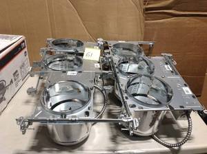lot 61 image: Halo H7 6 in. Aluminum Recessed Lighting Housing for New Construction Ceiling, Insulation Contact (6-Pack)