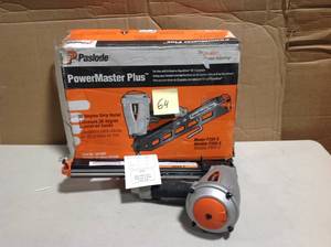 lot 64 image: Paslode Pneumatic 3-12 in. 30° PowerMaster Plus Clipped-Head Framing Nailer