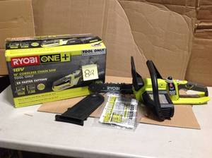 lot 82 image: ONE 10 in. 18-Volt Lithium-Ion Cordless Battery Chainsaw (Tool Only)