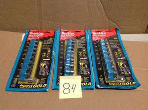 lot 84 image: Makita Impact GOLD 38 in. 6-Point Fractional Standard Impact Socket Set with 15 Degree Tilt Socket Adapter (9-Pieces)