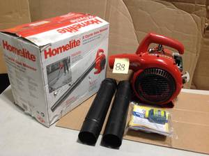lot 88 image: Homelite Leaf Blowers 150 mph 400 CFM 2-Cycle Handheld Gas Blower UT09526