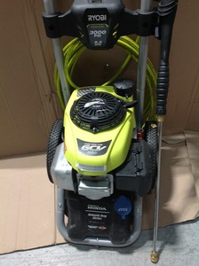 lot 111 image: RYOBI 3000 PSI 2.3-GPM Honda Gas Pressure Washer in working conditions