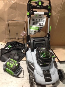 lot 114 image: EGO 21 in. 56V Lithium-Ion Cordless Electric Walk Behind Push Mower, 5.0 Ah Battery and Charger Included in good conditions