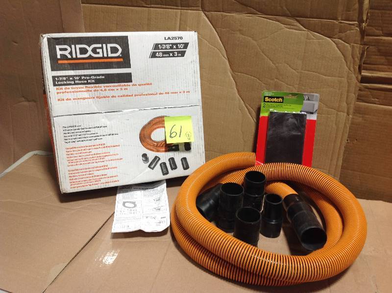 Ridgid 1-7/8 in. x 10 ft. Pro-Grade Locking Vacuum Hose Kit for Wet/Dry Shop Vacuums
