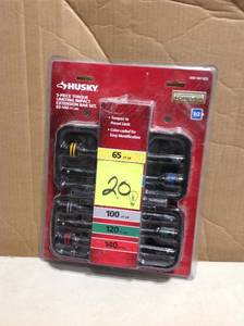 lot 20 image: Husky 65-140 ft. lbs. Torque Limiting Impact Extension Bar Set (5-Piece)