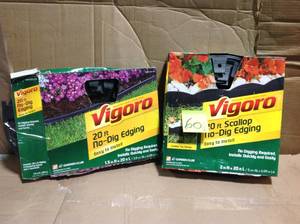 lot 60 image: Landscape Edging Lawn Border Project Kit Grass Weed Barrier Outdoor Garden Decor