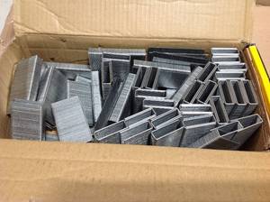 lot 64 image: DEWALT 1-12 in. x 15-12-Gauge Glue Collated Flooring Staple (7,000 per Box)