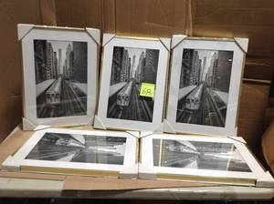 lot 68 image: Thin Metal Matted Gallery Frame Gold