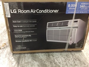 lot 103 image: LG Electronics 8,000 BTU 115-Volt Window Air Conditioner with Remote and ENERGY STAR in White NOT USED