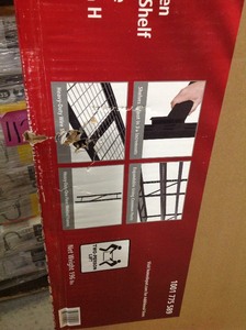 lot 108 image: Husky 90 in. W x 90 in. H x 24 in. D 5-Shelf Welded Steel Garage Storage Shelving Unit with Wire Deck in Black IN GOOD CONDITIONS