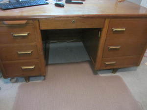 lot 67 image: Walnut Office Desk
