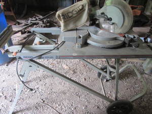 lot 1 image: Ridgid Miter Saw & Table