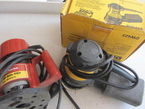 lot 24 image: DeWalt Sander, PowrKraft Router