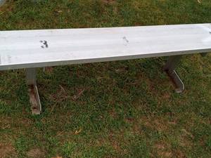 lot 48 image: Aluminum bleacher with adjustable base