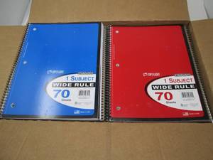 48 Wide rule notebooks...