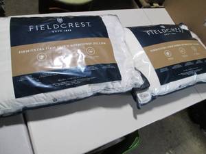 2 New pillows, Fieldcrest down surr...