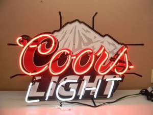 lot 23 image: NEW OLD STOCK COORS LIGHT NEON LIGHT - VERY NICE - WORKS - PERFECT FOR THE CAVE - APPROX 30 BY 23 - SEE PICTURES