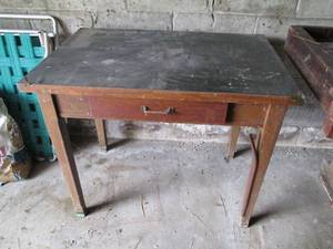 Leather top desk...