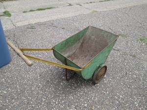 Dumping wheelbarrow...