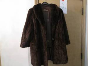 Albrechts mink coat and raccoon jacket