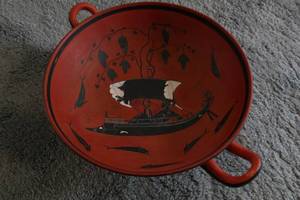 Greek replica clay bowl