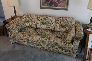Floral pattern sleeper sofa