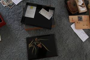Painted wood box from Japan...