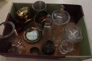 Lot of glass and decorative serving...
