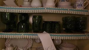 Lot of green glassware...