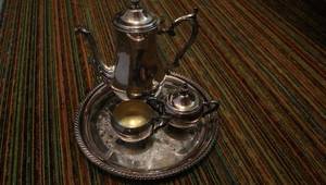 Silver plate tea set...