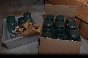 Blue mason jars...