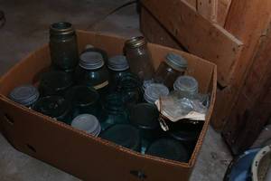 Blue mason jars...