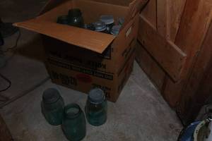 Blue mason jars...