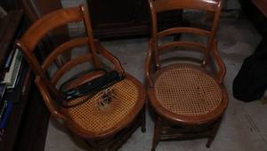 Antique wicker chairs...