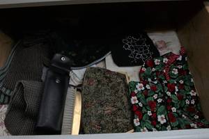 Handbags, holders and brush with ca...
