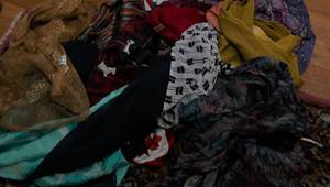 Lot of silk and other scarves...