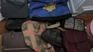 Lot of ladies handbags ...