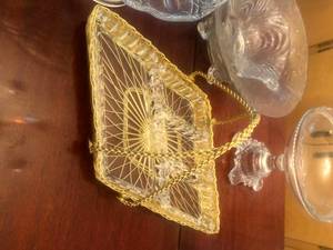 Vintage glass servingware and toast...