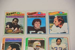 Vintage Football Card Star Lot  9 Cards