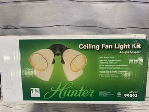 lot 21 image: Hunter Ceiling Fan Light Kit