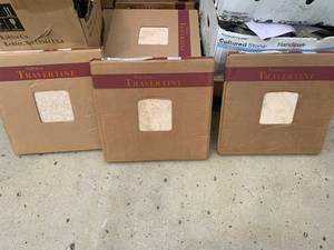lot 35 image: Lot of 12 Travertine Tile 27 sq ft. ($437.13 retail)