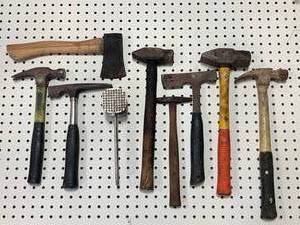 lot 37 image: Stop Hammer Time -- Lot of 8 Hammers & Axe