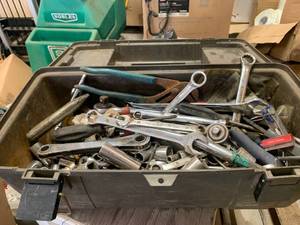 lot 54 image: Tool Box Full of Sockets, Wrenches, Hand Tools