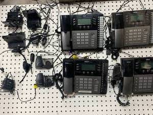 lot 57 image: Lot of 4 Business Phones & Plantronics Accessories