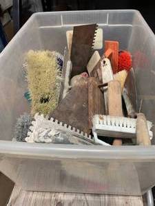 lot 66 image: Lot of Cement Tools & Brushes