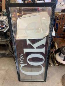 lot 101 image: Vintage Heavy (over 30lbs) Coke Cooler Door