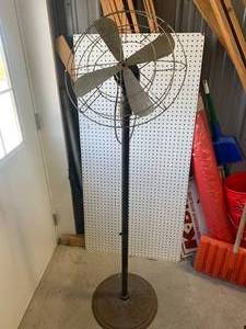 lot 104 image: Antique 4 Blade Fan 63 Tall