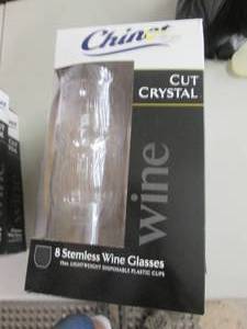 lot 9 image: 4- 8 ct Boxes of Chinet Cut Crystal...