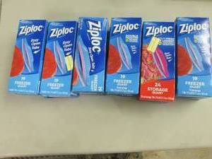 lot 11 image: 6 Boxes Ziploc Bags Quart Size...